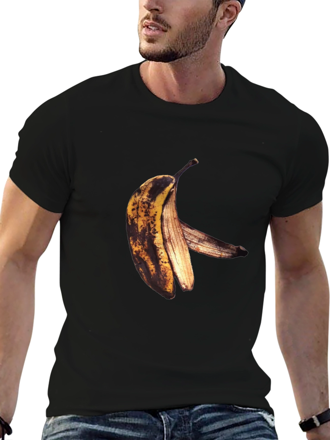 Banana Graphic Black T-Shirt - Unique Fruit Tee