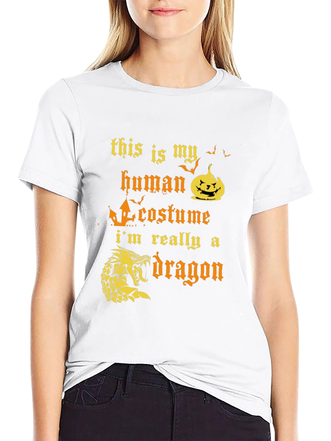 Human Costume Dragon T-Shirt Halloween Apparel