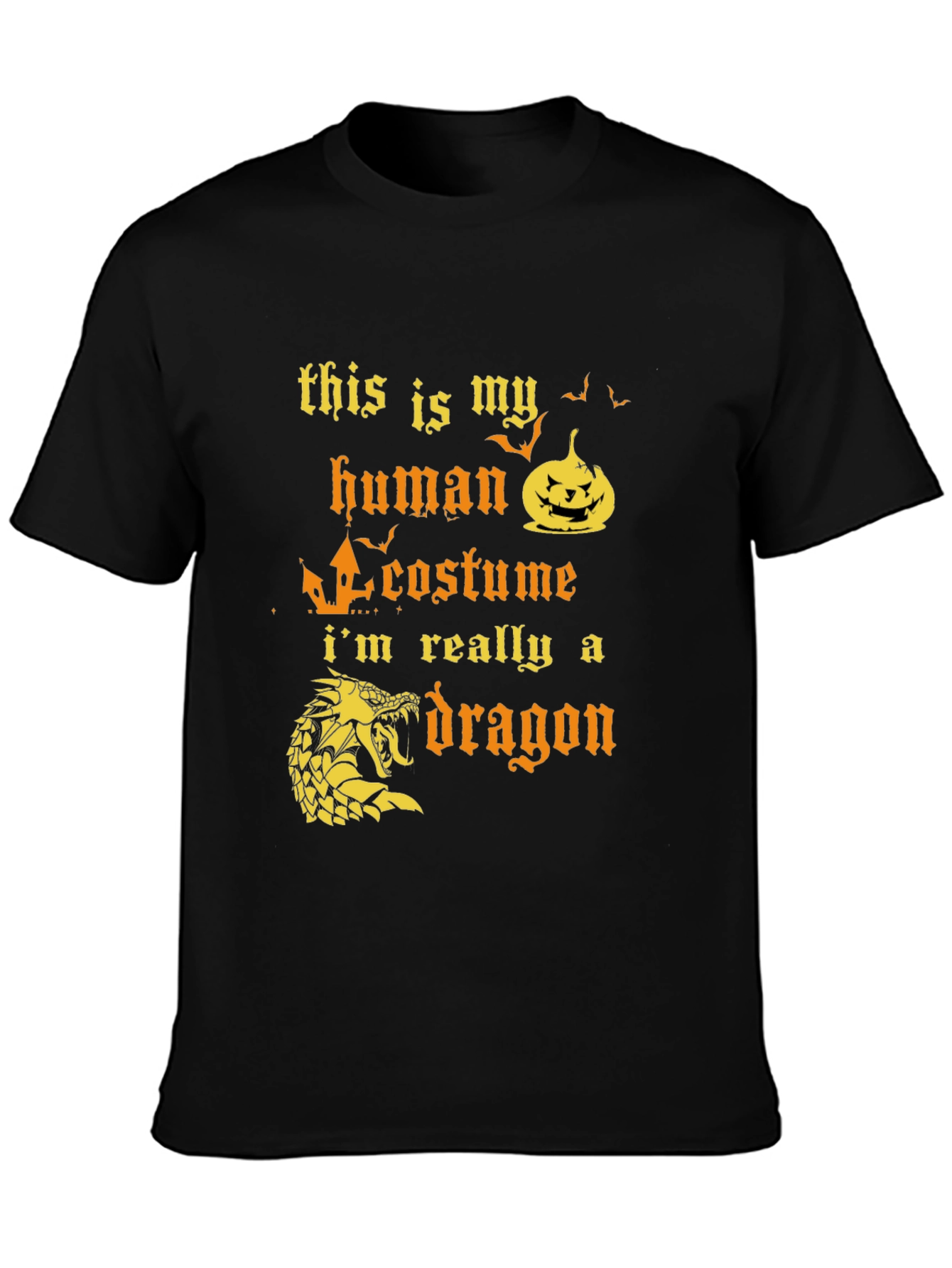 Human Costume Dragon T-Shirt Halloween Apparel