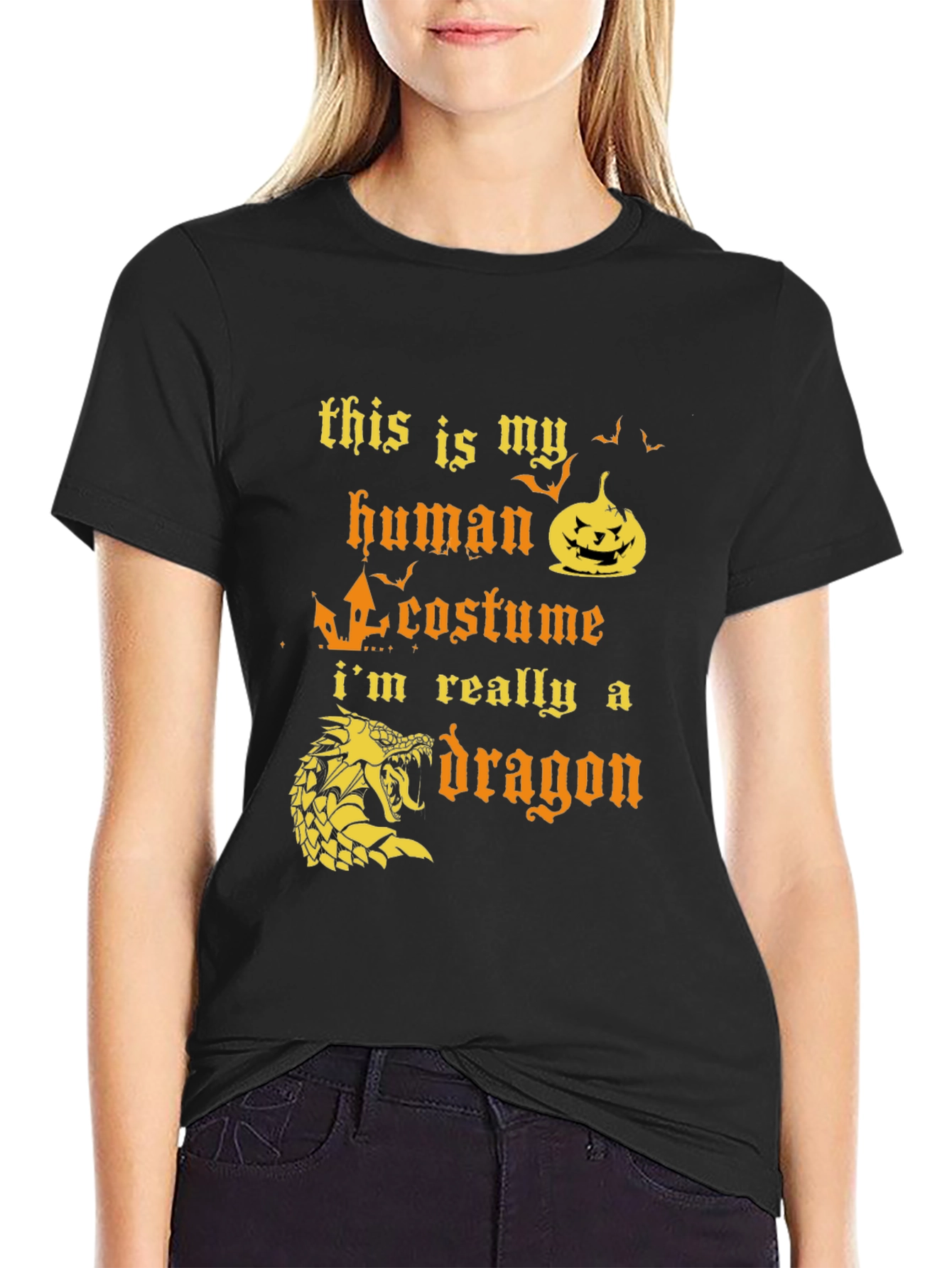 Human Costume Dragon T-Shirt Halloween Apparel