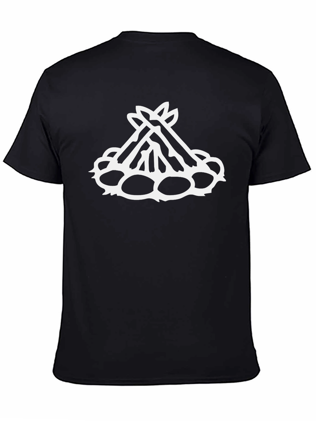 Campfire Graphic Tee - Black Cotton Blend