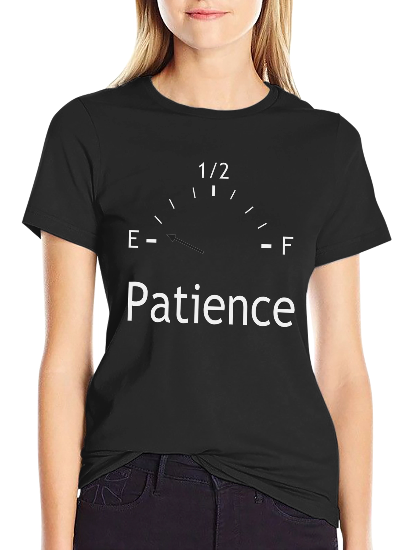Patience Empty Gas Gauge Graphic T-Shirt