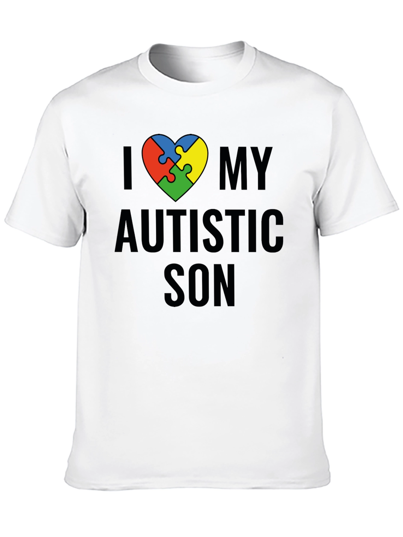 I Love My Autistic Son T-Shirt Awareness