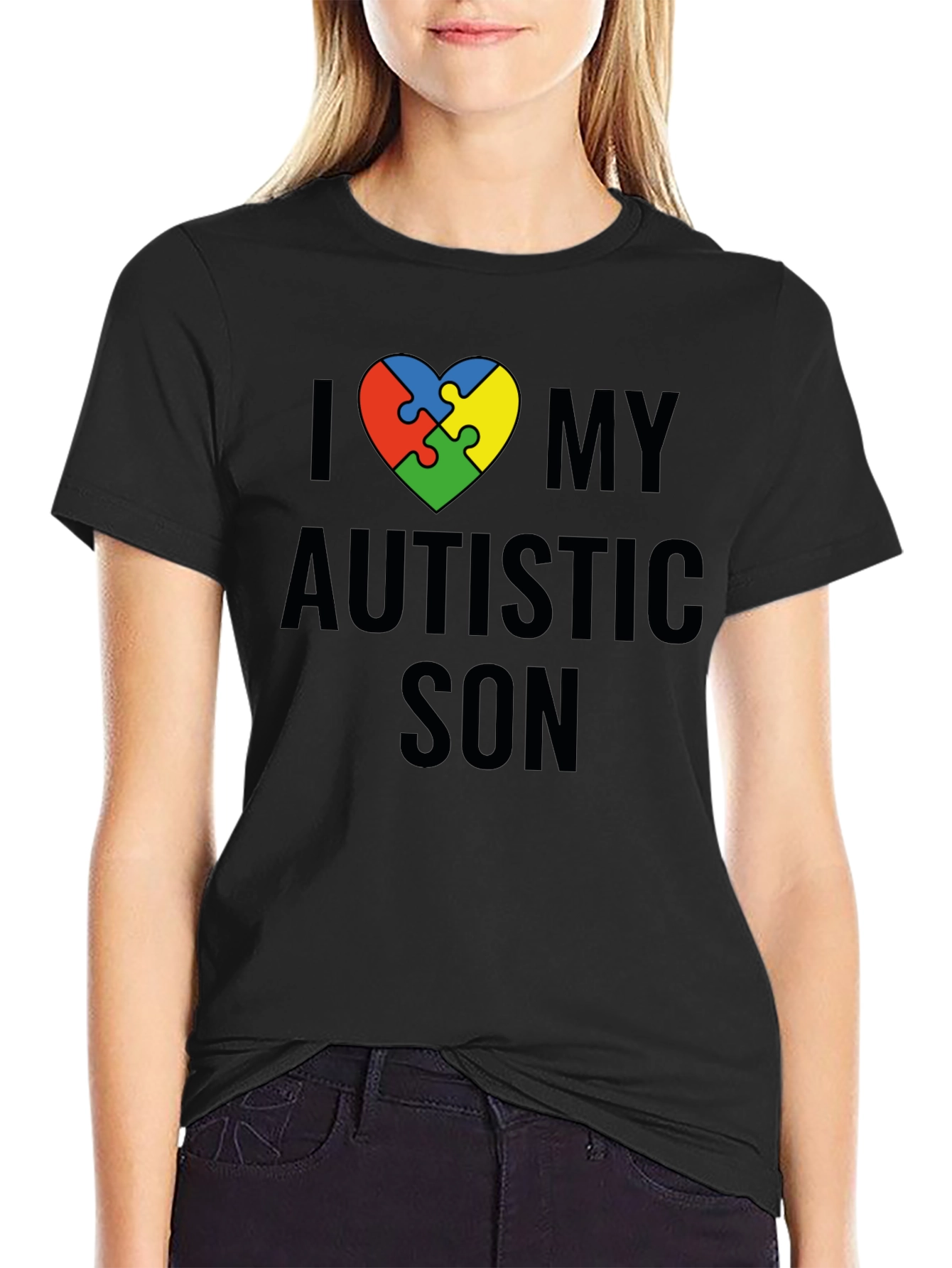 I Love My Autistic Son T-Shirt Awareness