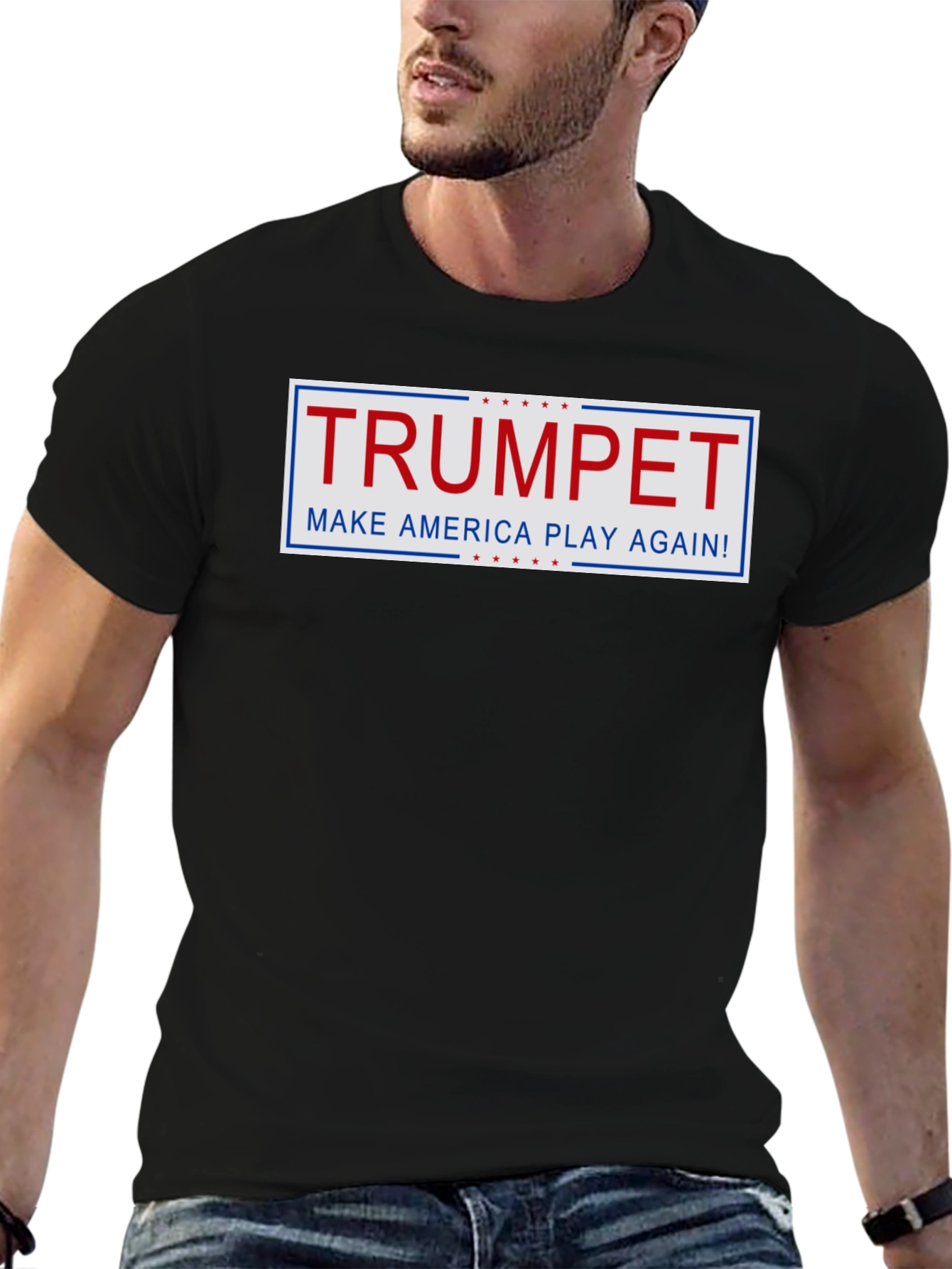 Trumpet - Make America Play Again! Black T-Shirt