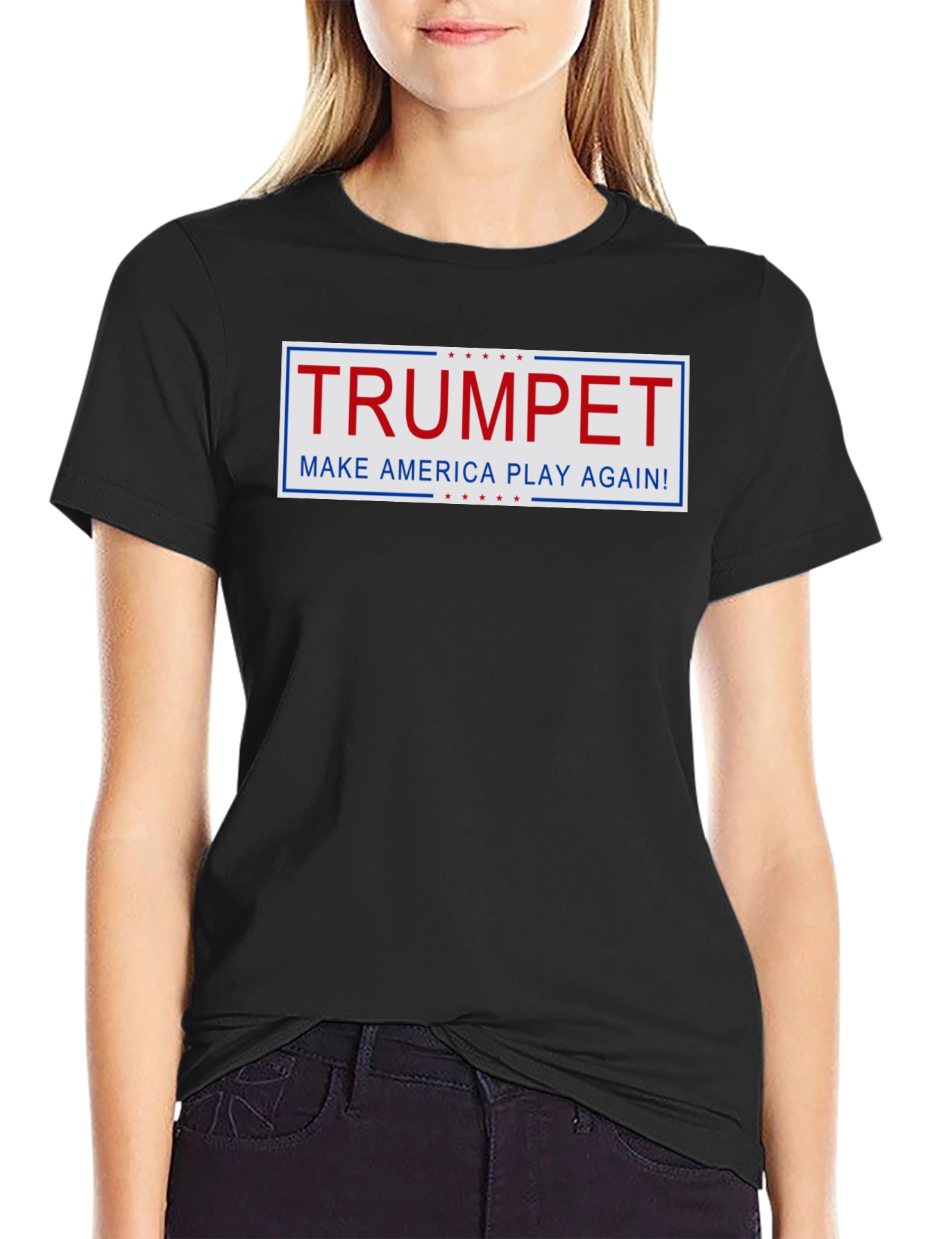 Trumpet - Make America Play Again! Black T-Shirt