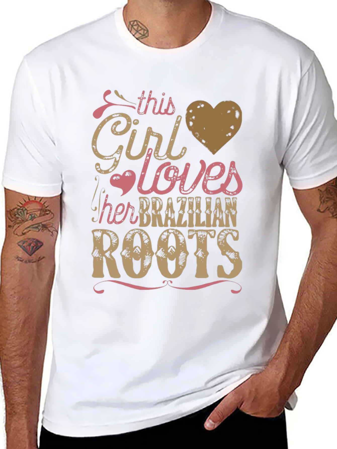 Girl Loves Brazilian Roots Graphic T-Shirt