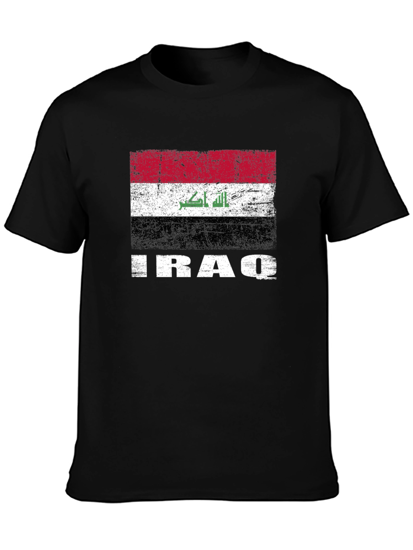 Iraq Flag T-Shirt - Distressed Graphic Tee