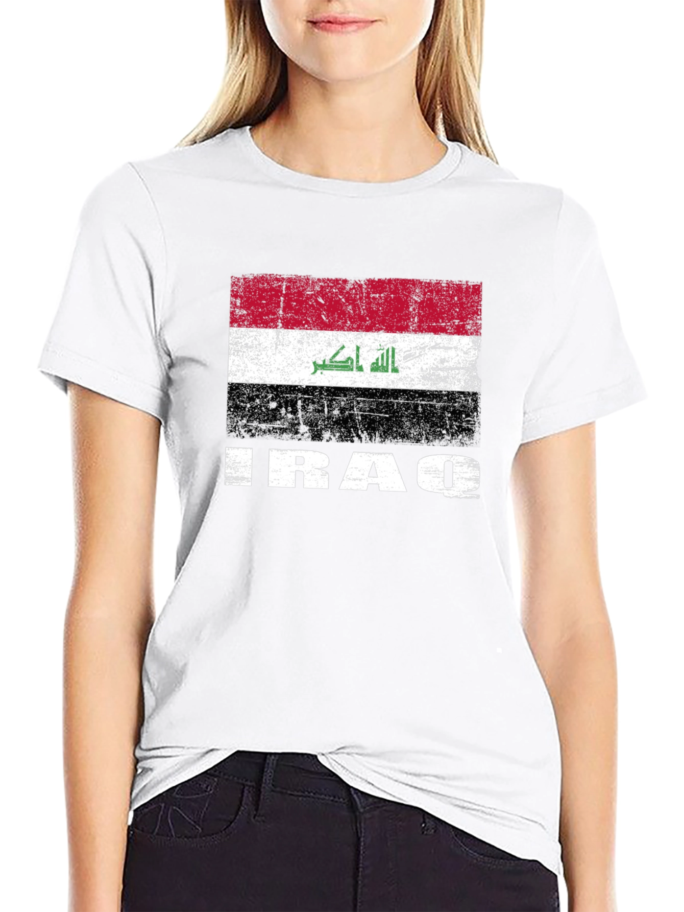 Iraq Flag T-Shirt - Distressed Graphic Tee
