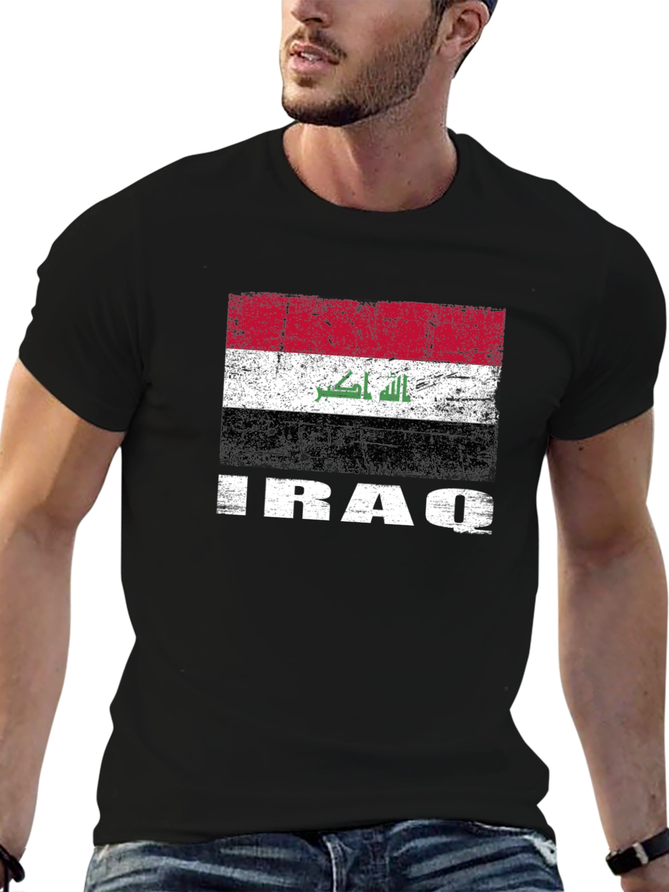 Iraq Flag T-Shirt - Distressed Graphic Tee