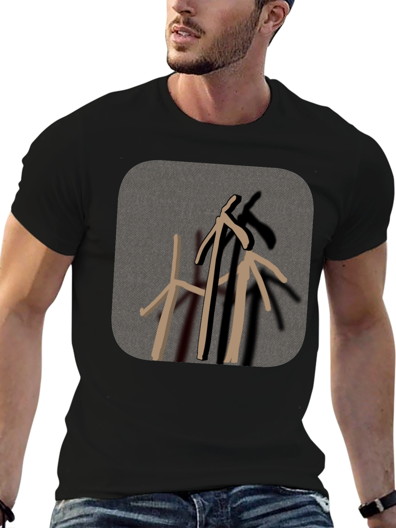 Abstract Graphic Print T-Shirt - Casual Style
