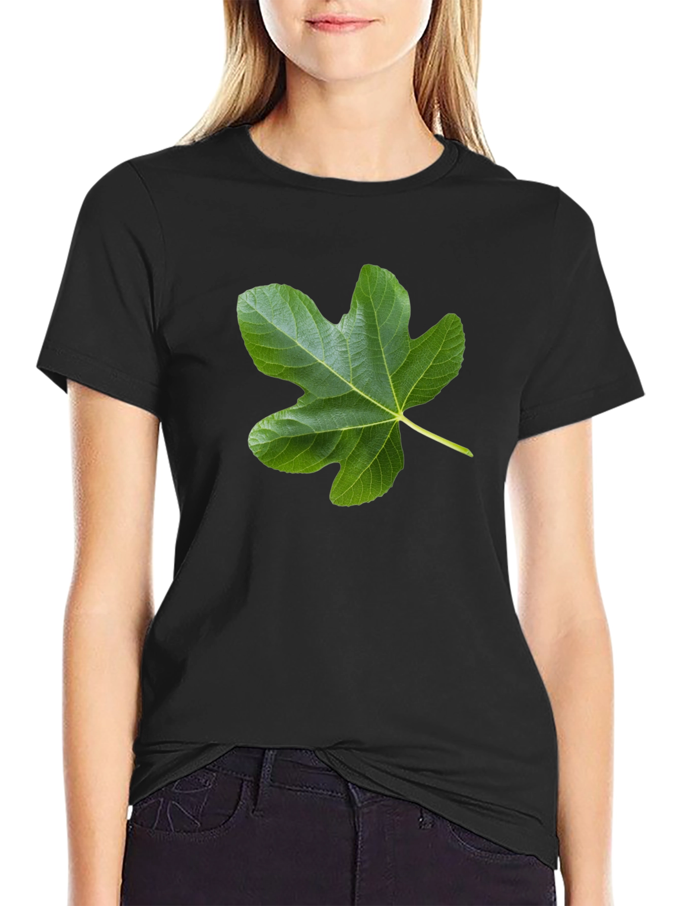 Fig Leaf Tee - Nature Inspired Black T-Shirt