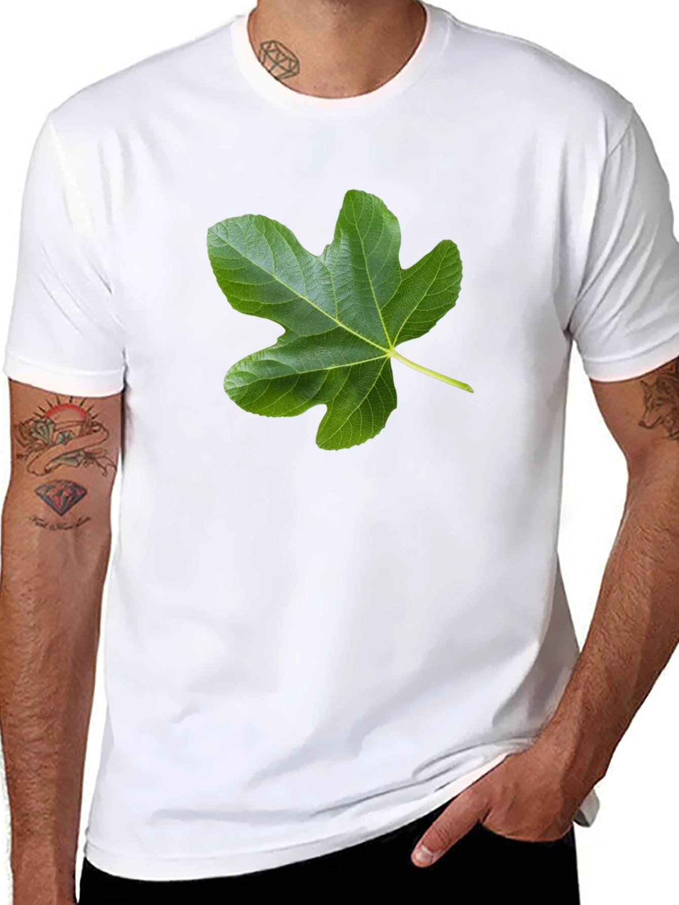 Fig Leaf Tee - Nature Inspired Black T-Shirt