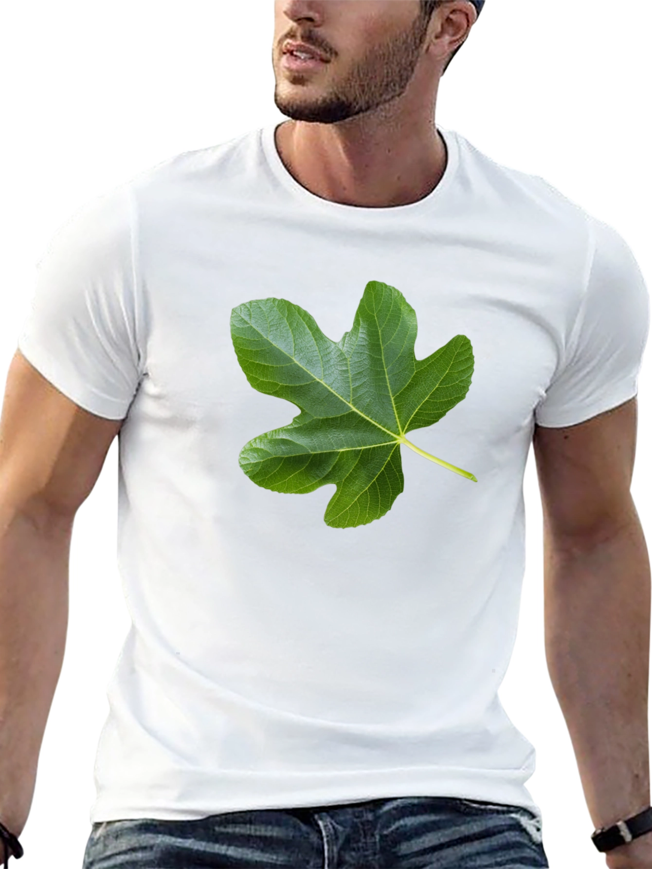 Fig Leaf Tee - Nature Inspired Black T-Shirt