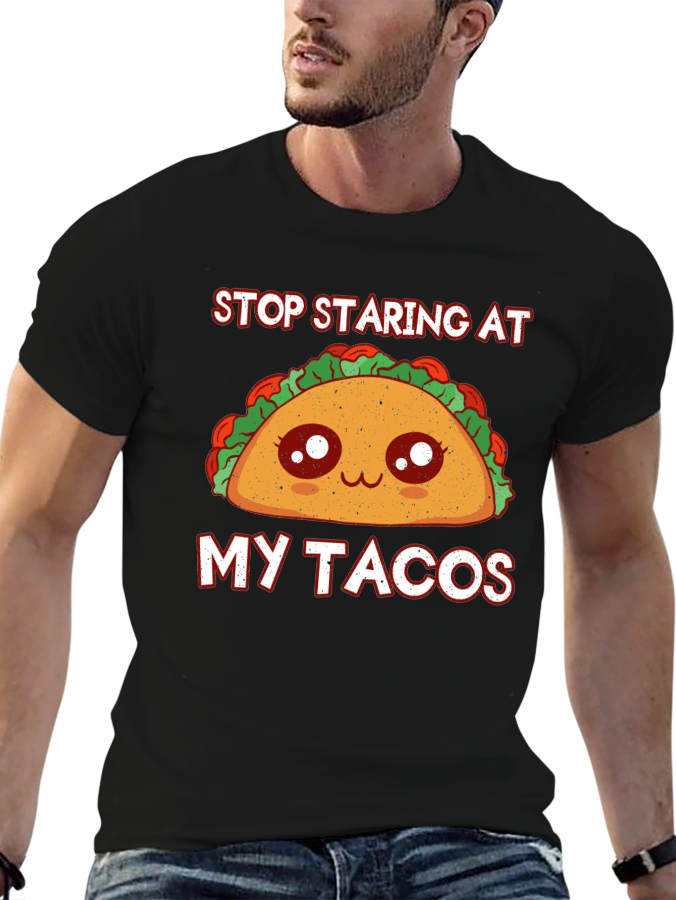 Funny Taco Lover T-Shirt: Stop Staring Graphic Tee