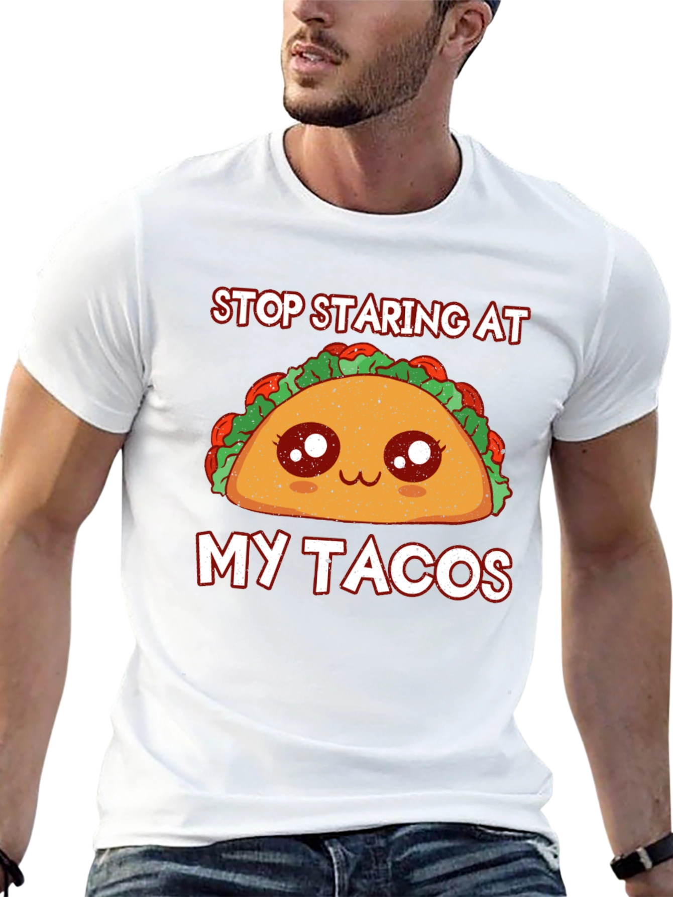 Funny Taco Lover T-Shirt: Stop Staring Graphic Tee