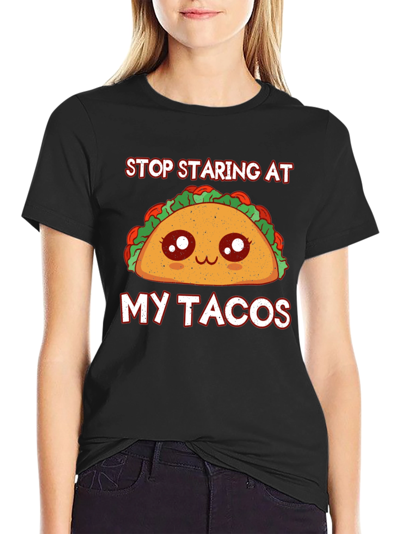 Funny Taco Lover T-Shirt: Stop Staring Graphic Tee