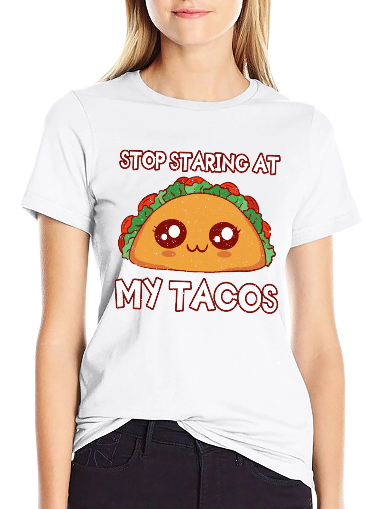 Funny Taco Lover T-Shirt: Stop Staring Graphic Tee