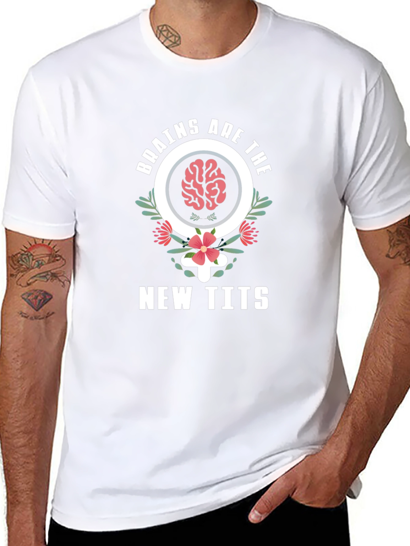 Brains Are The New Tits Graphic Tee - Unisex