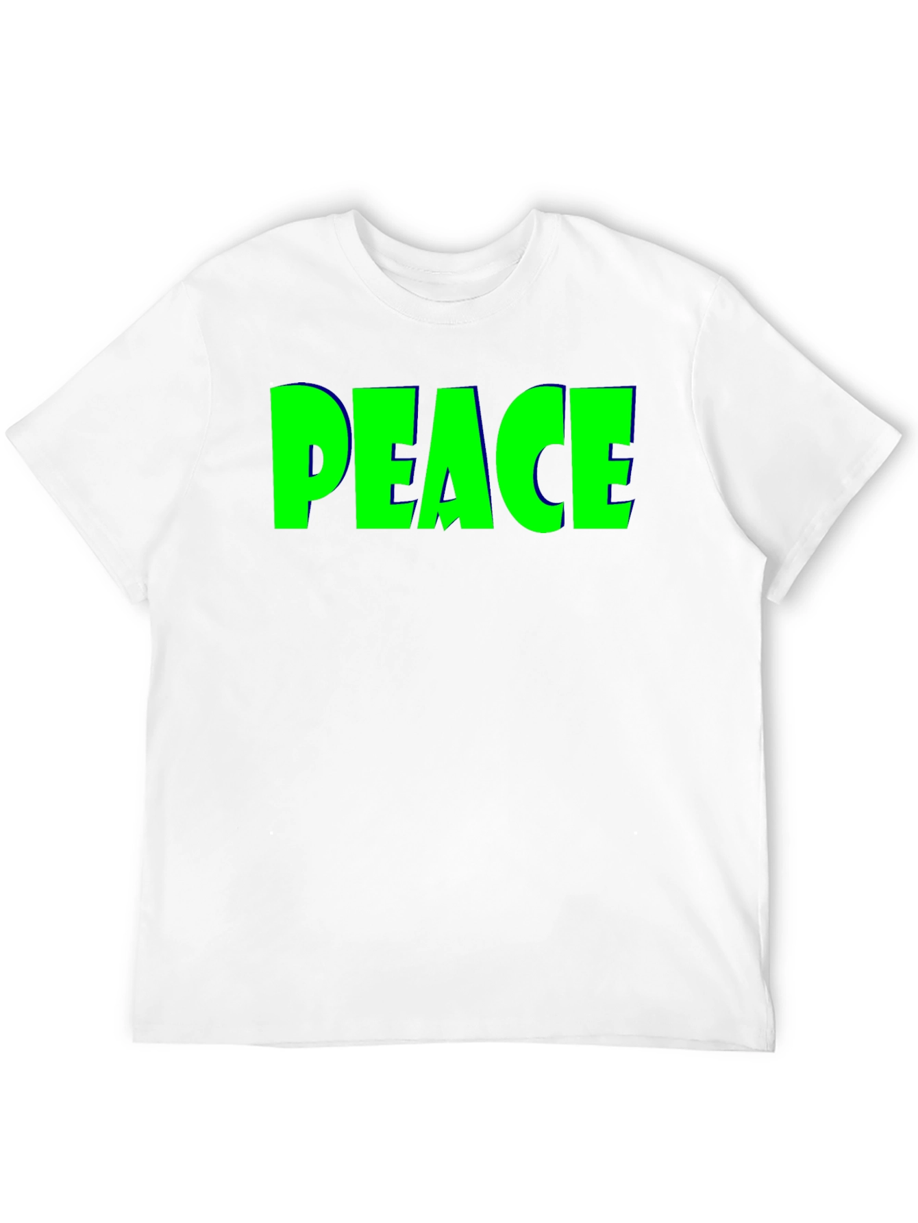 Peace Graphic Tee - Bold Green on Black