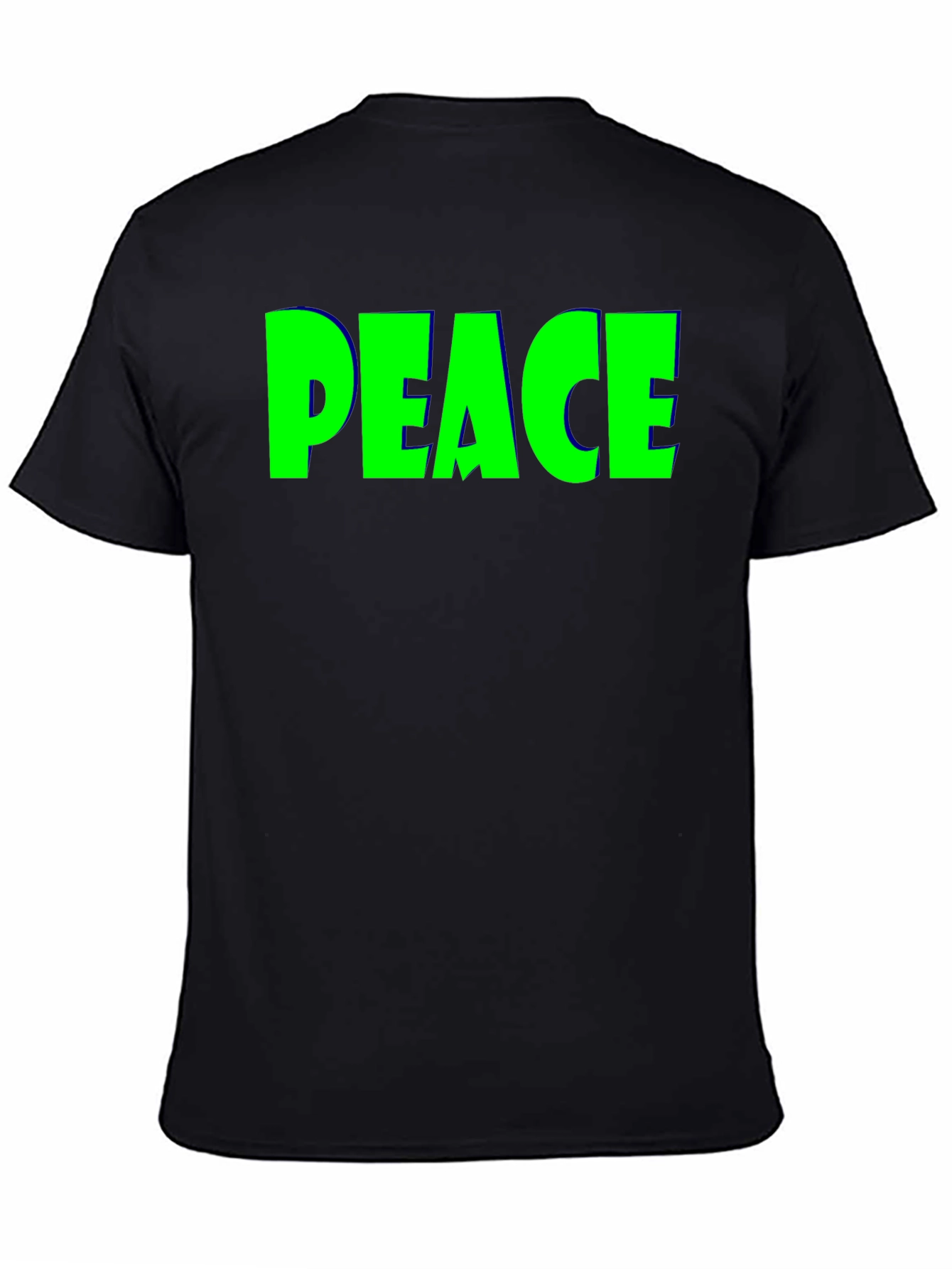 Peace Graphic Tee - Bold Green on Black