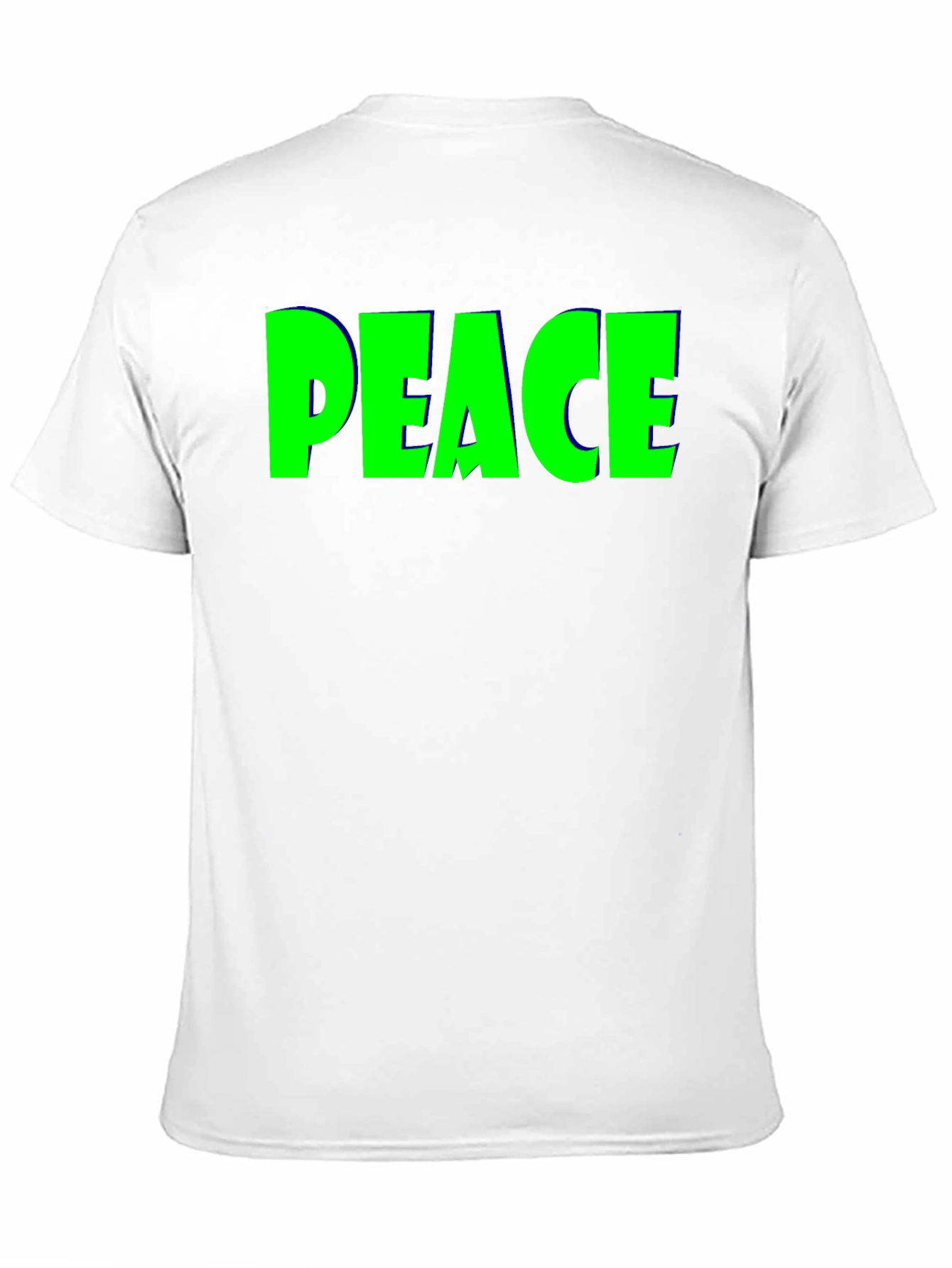 Peace Graphic Tee - Bold Green on Black