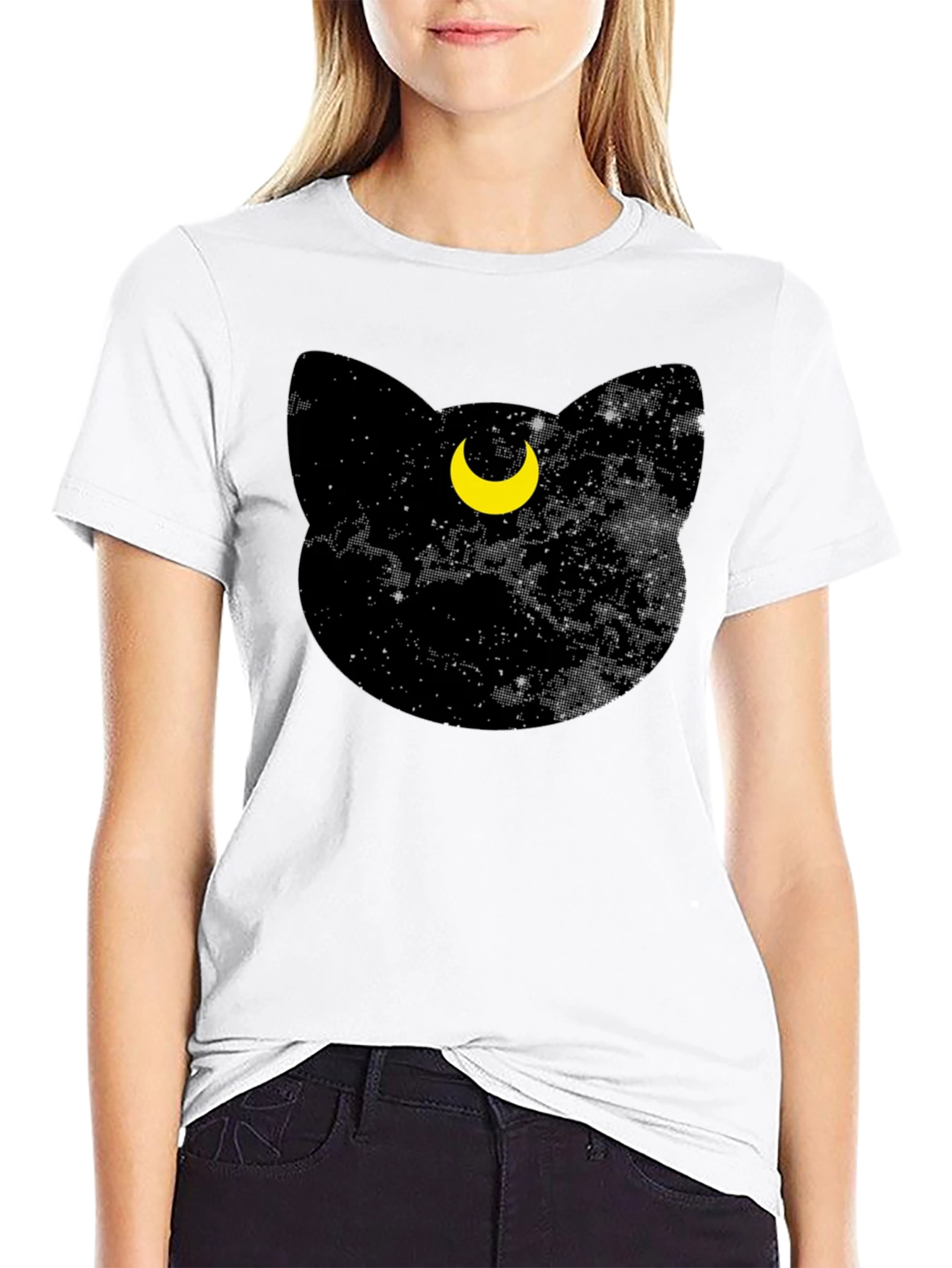 Cosmic Cat T-Shirt - Celestial Style