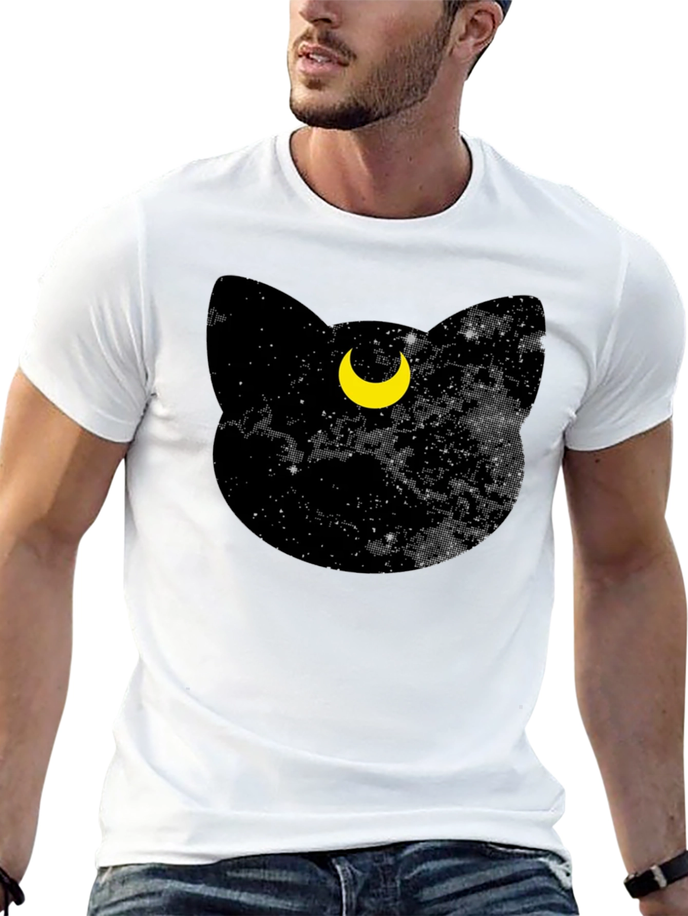 Cosmic Cat T-Shirt - Celestial Style