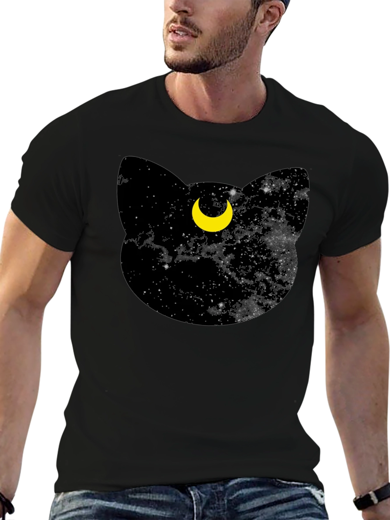 Cosmic Cat T-Shirt - Celestial Style