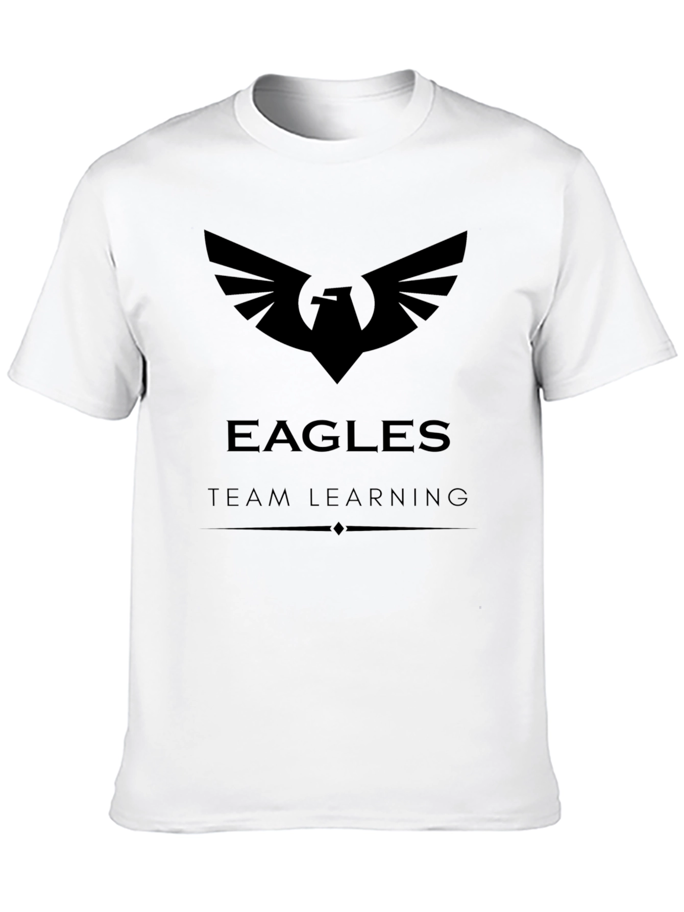 Eagles Team Learning Black Graphic T-Shirt