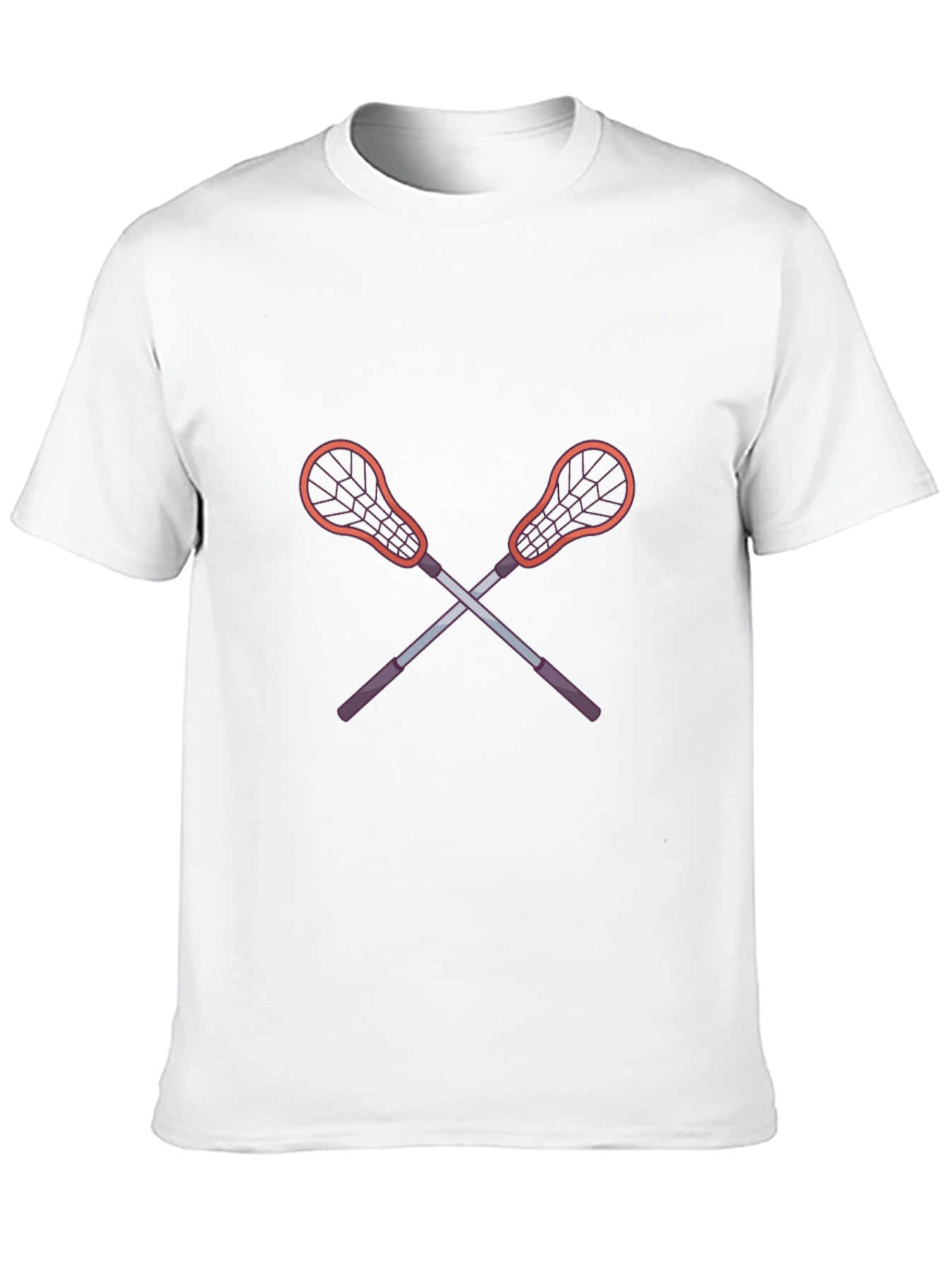 Lacrosse Sticks Graphic Tee - Sporty Casual Style