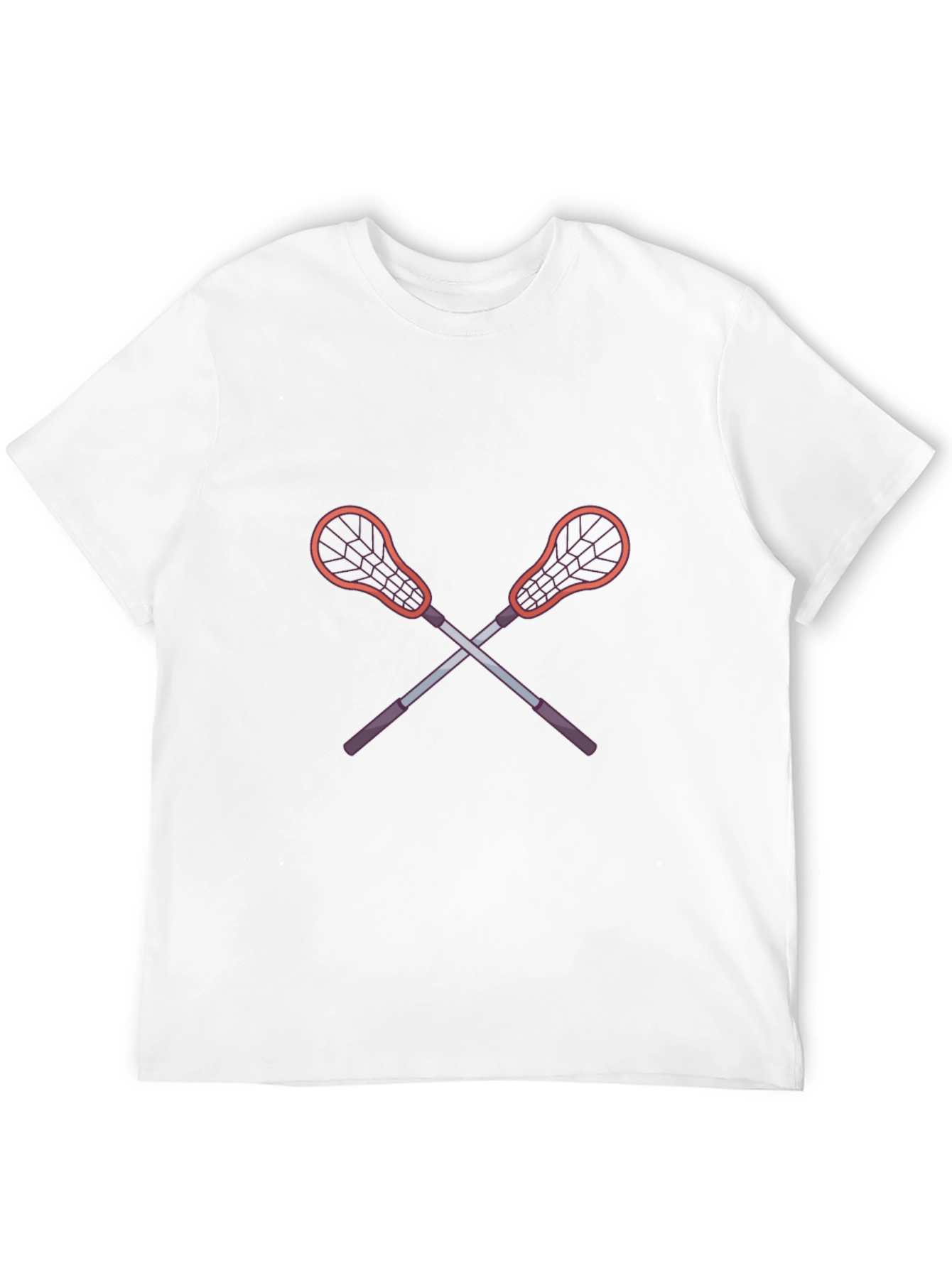 Lacrosse Sticks Graphic Tee - Sporty Casual Style