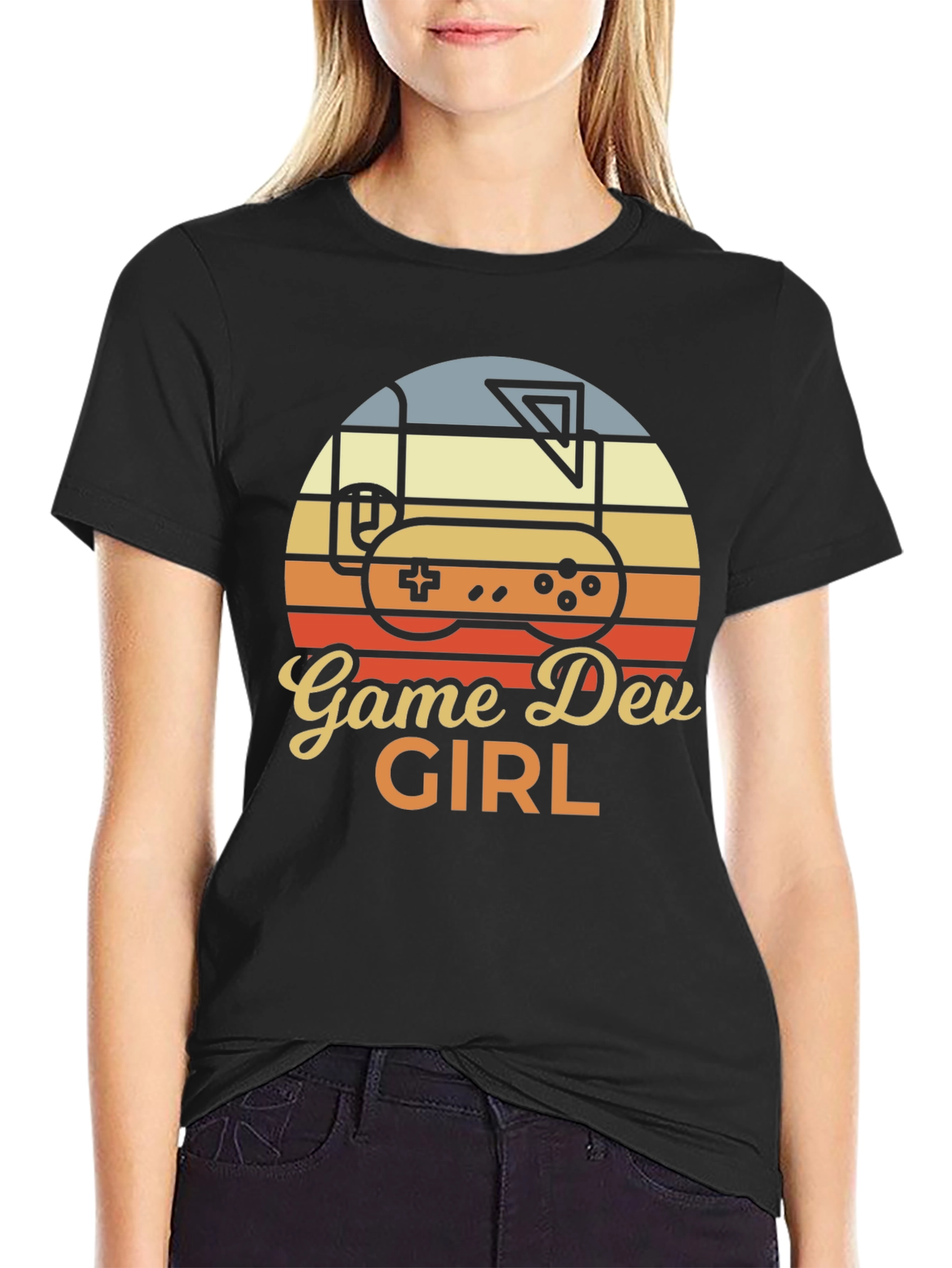 Game Dev Girl T-Shirt - Retro Gaming Style