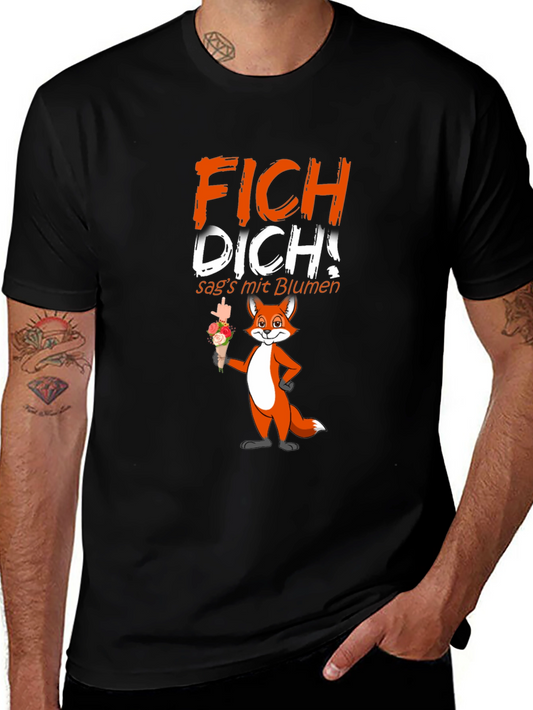 FICH DICH! Fox Graphic T-Shirt - Funny Offensive Humor