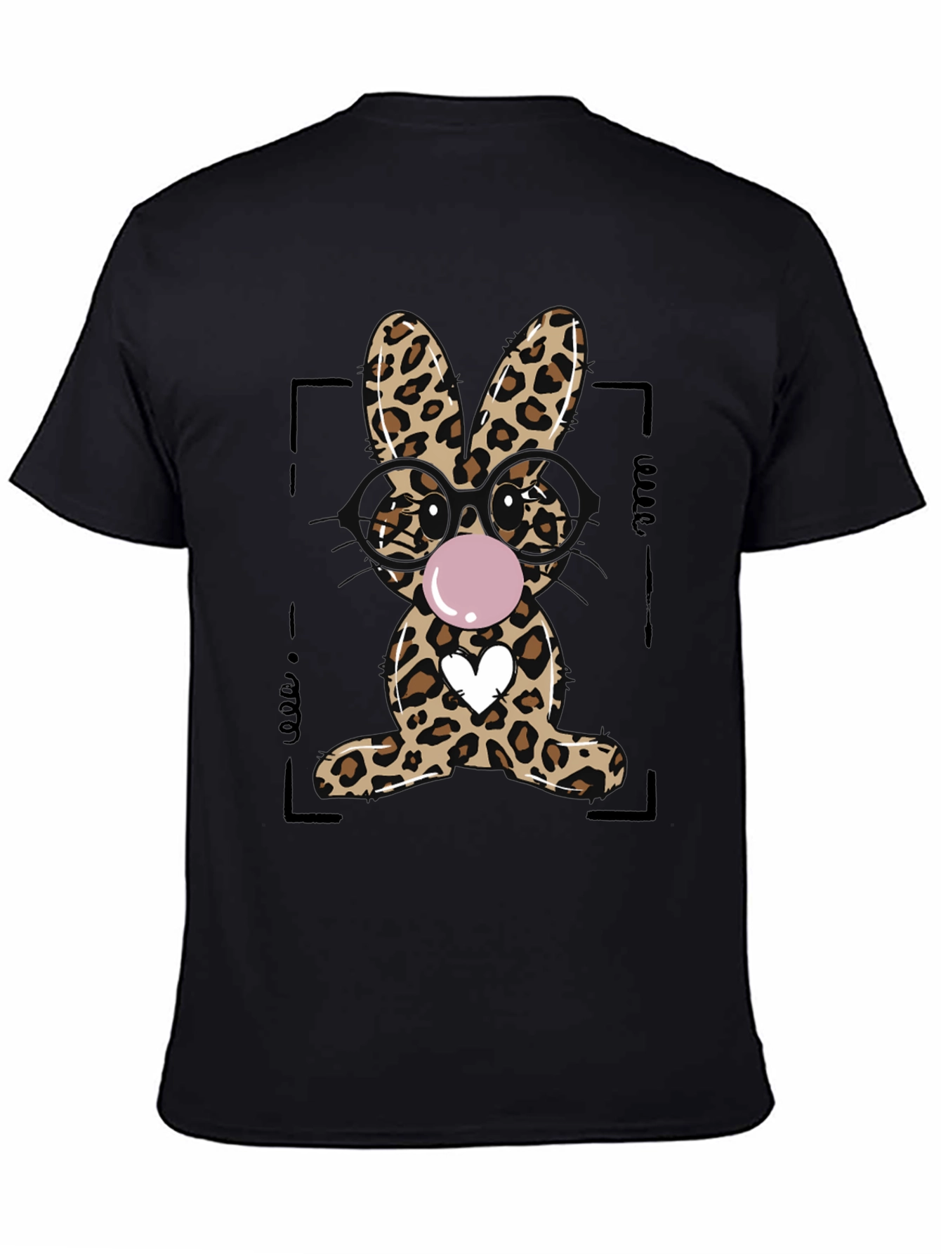 Leopard Print Bunny Graphic T-Shirt