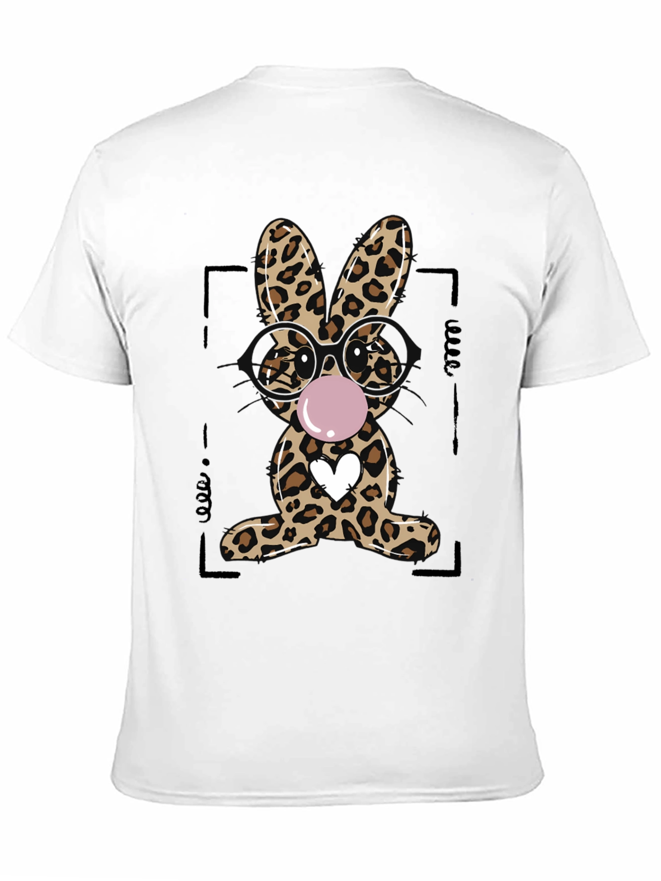 Leopard Print Bunny Graphic T-Shirt