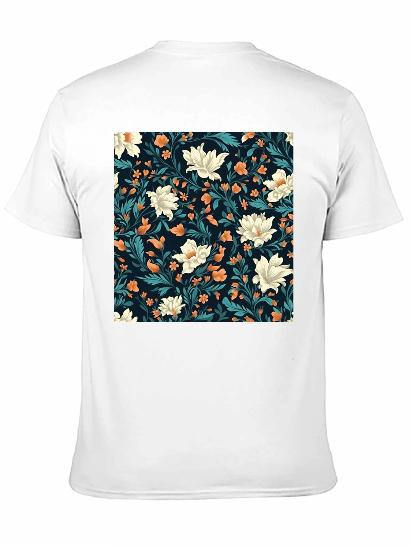 Floral Pattern Black T-Shirt - Stylish Casual Wear