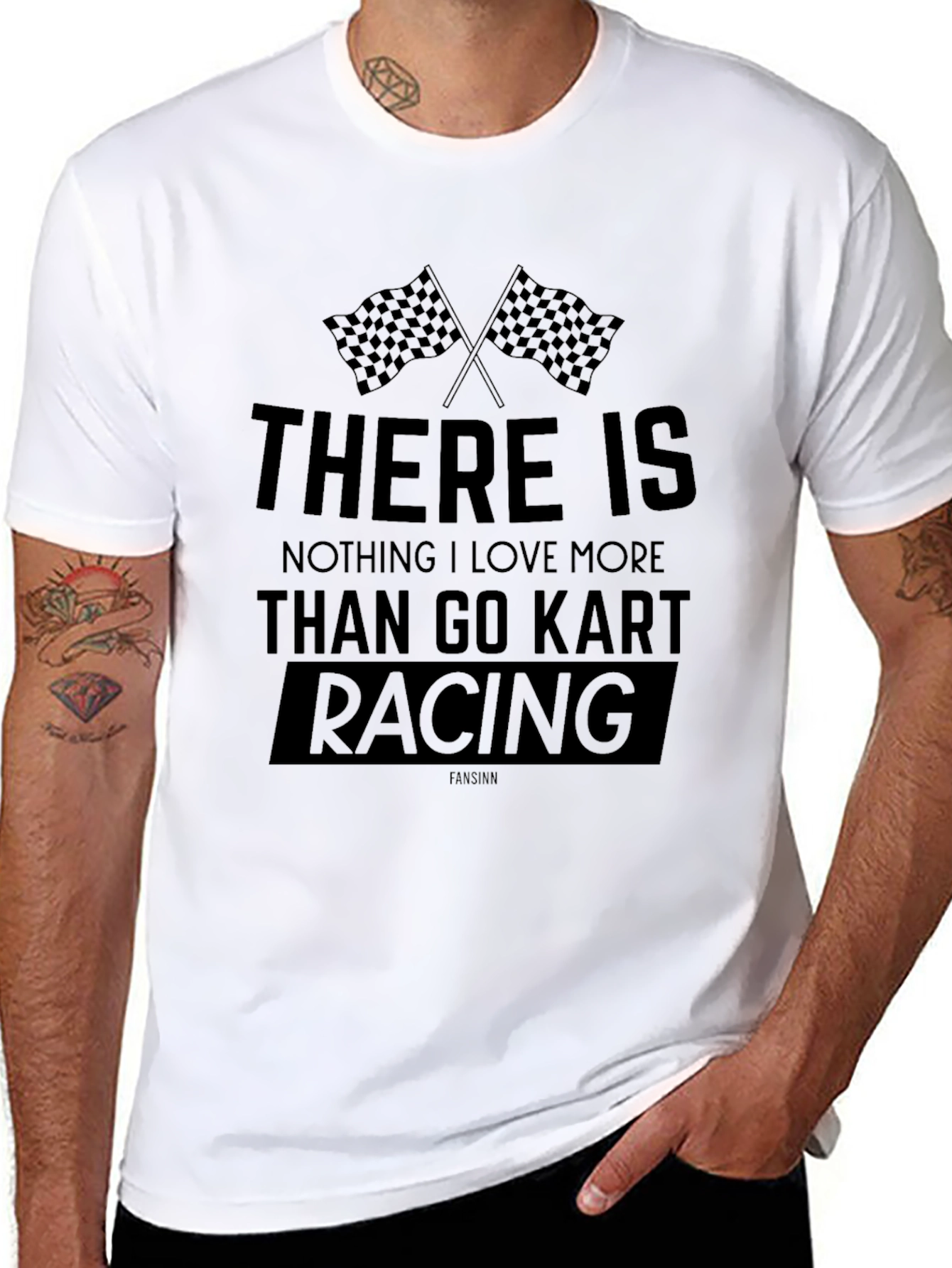 Go Kart Racing Graphic Tee - Black Cotton