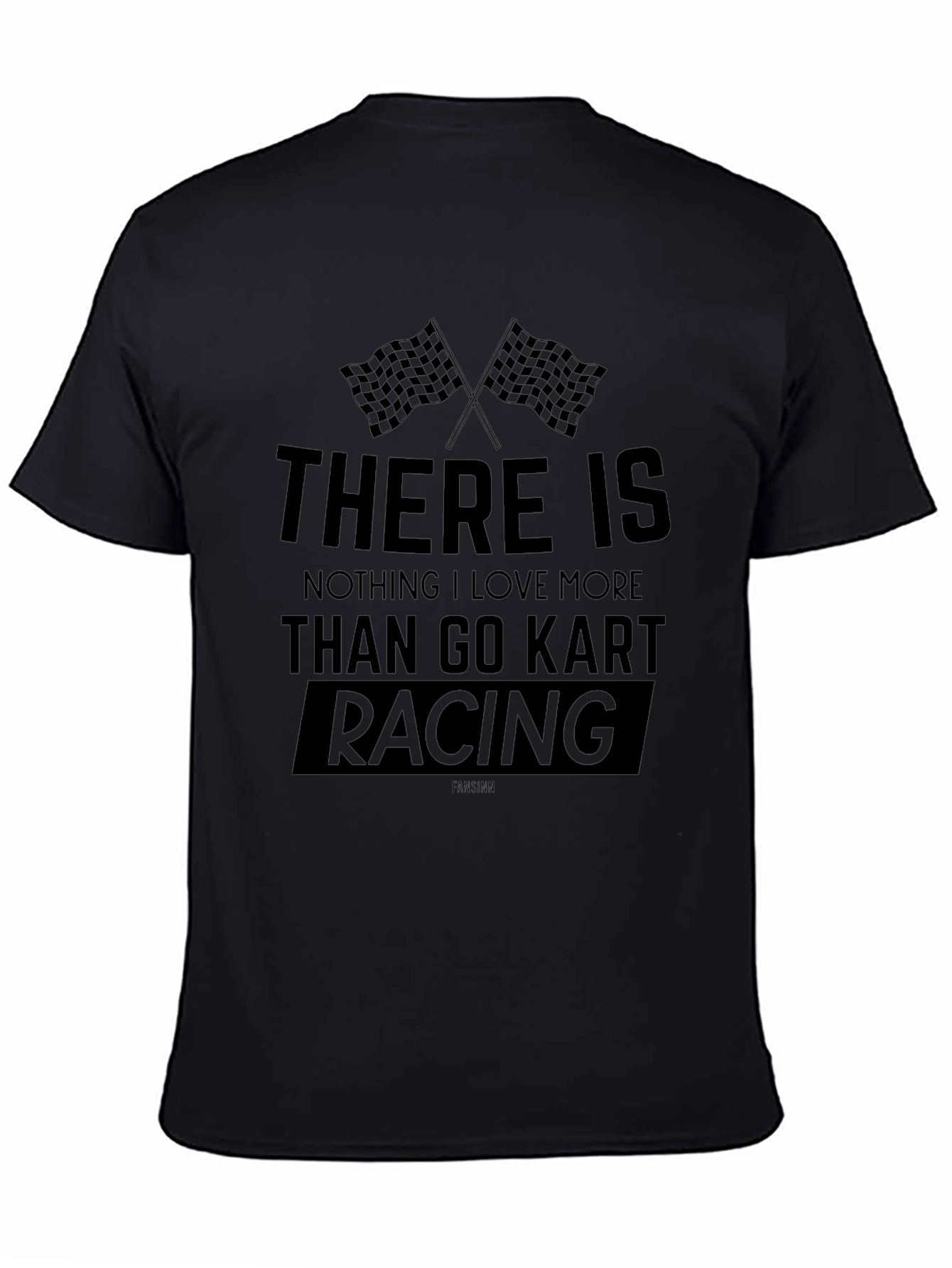 Go Kart Racing Graphic Tee - Black Cotton