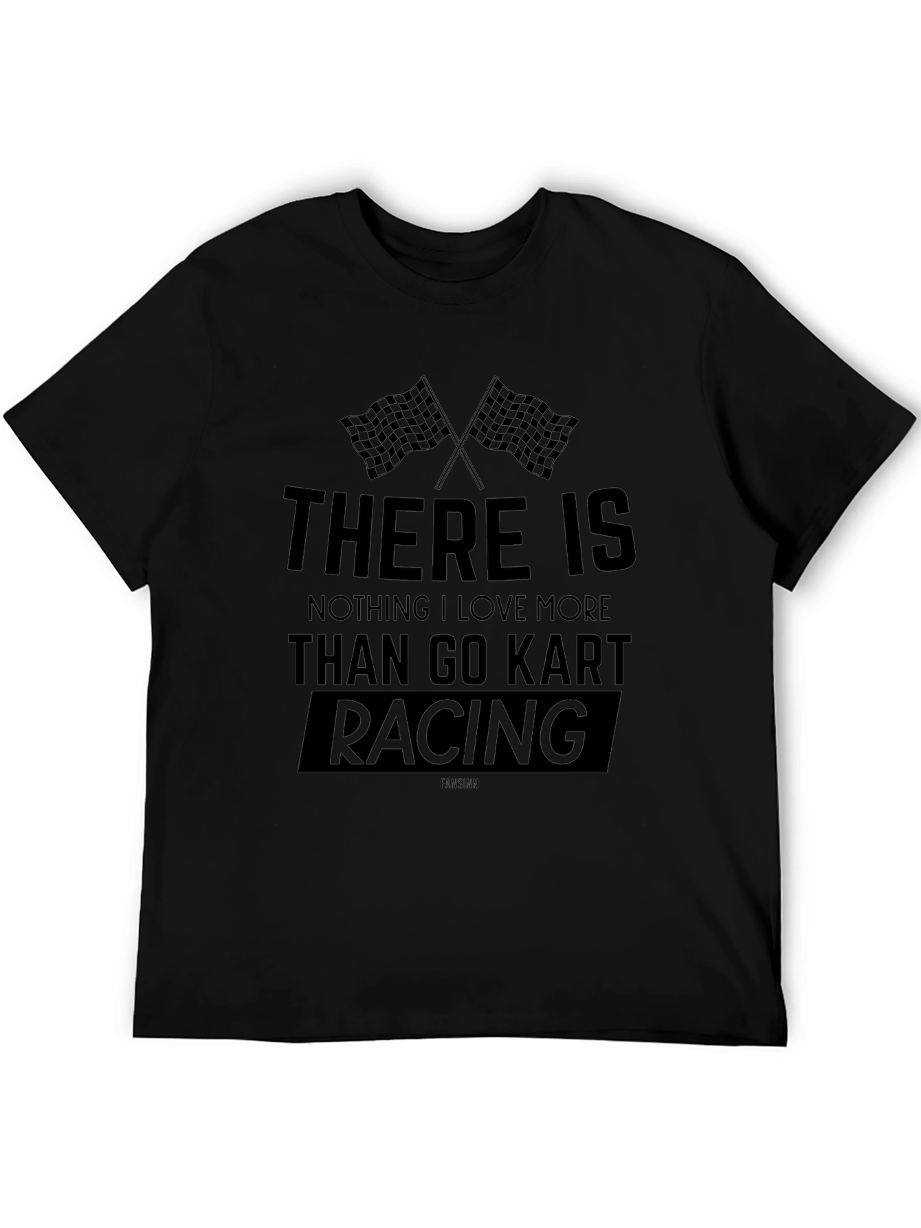 Go Kart Racing Graphic Tee - Black Cotton