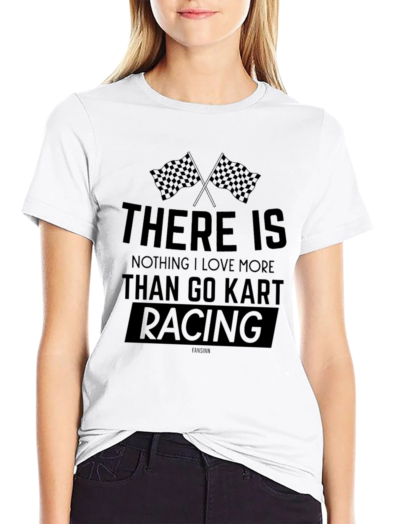 Go Kart Racing Graphic Tee - Black Cotton