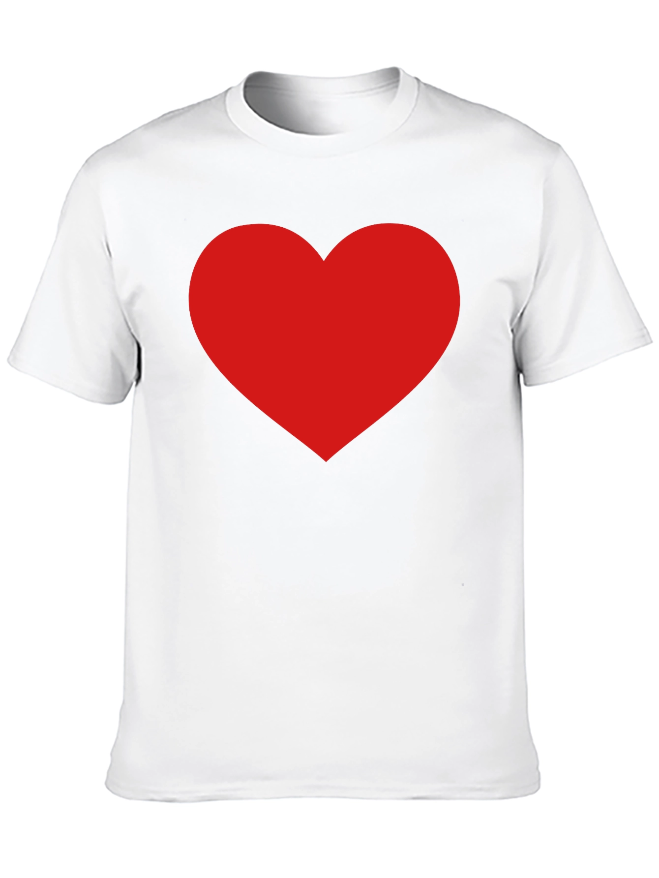 Classic Black Tee with Bold Red Heart Design