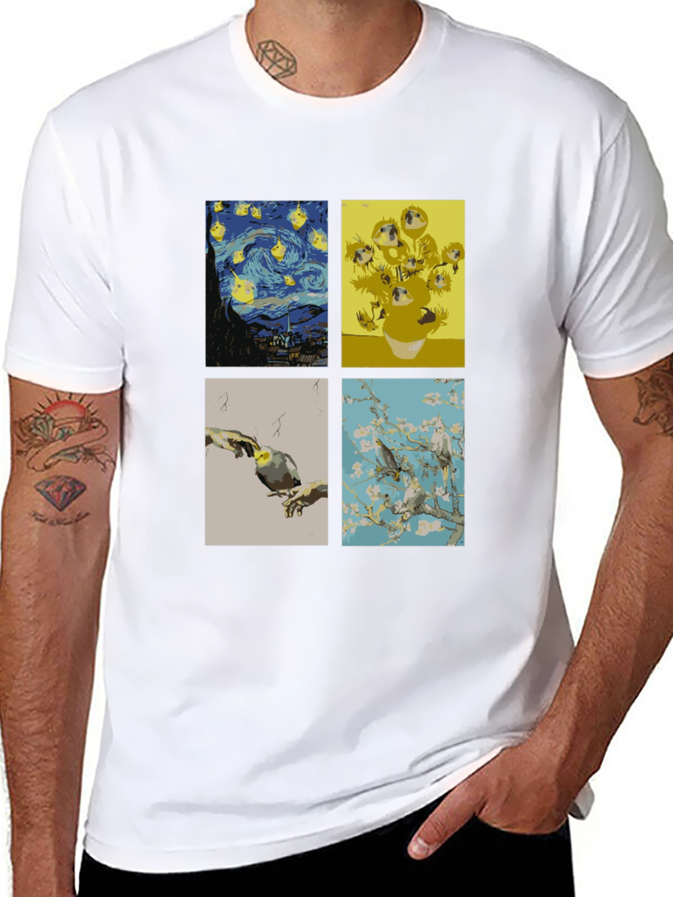 Artistic Pet Lover T-Shirt - Unique Graphic Tee