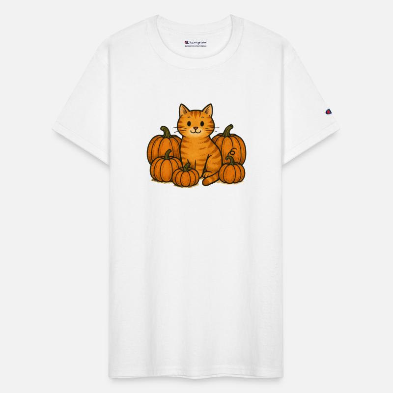Halloween Cat & Pumpkins