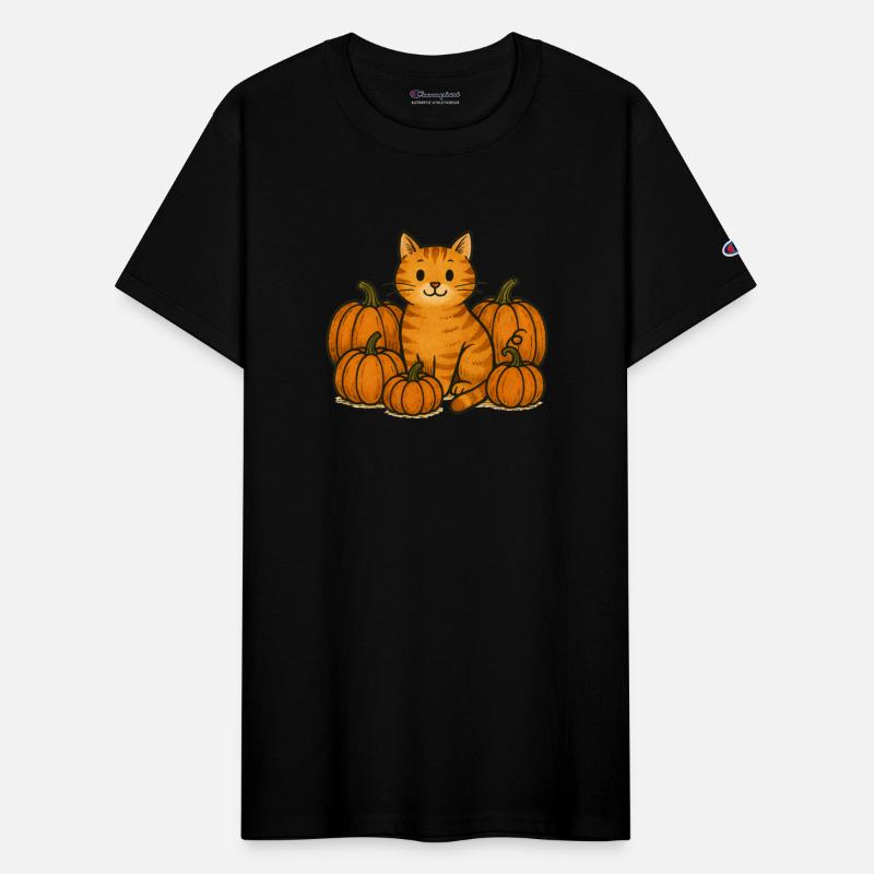 Halloween Cat & Pumpkins