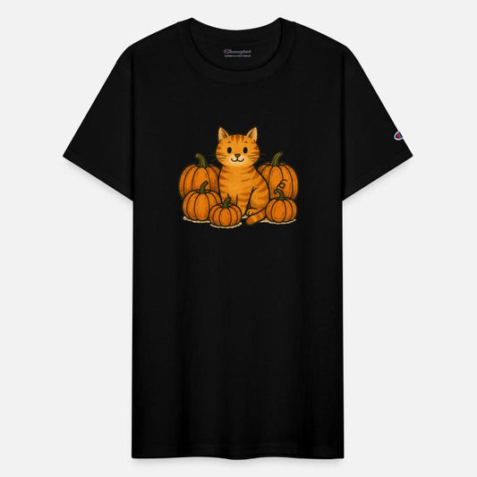 Halloween Cat & Pumpkins