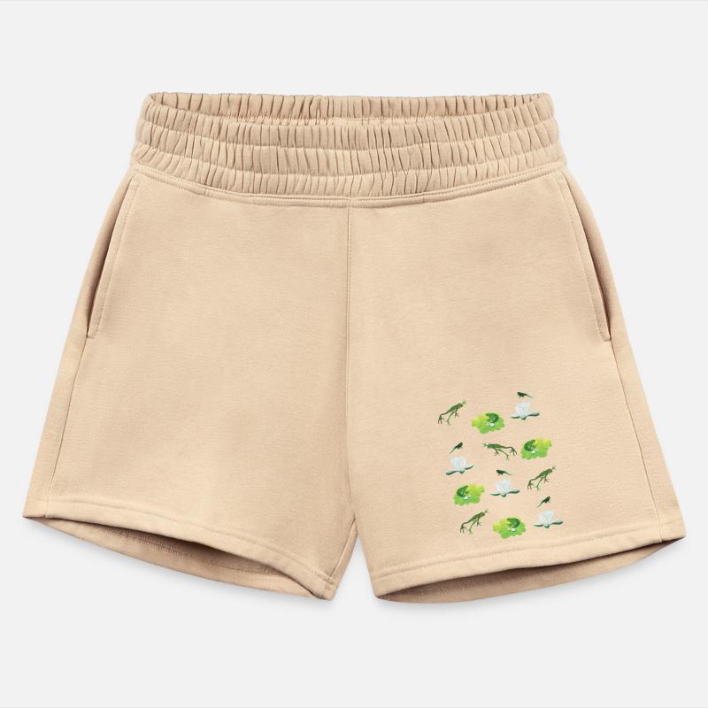 Happy Frogs Relaxing in a Pond of Water Lilies