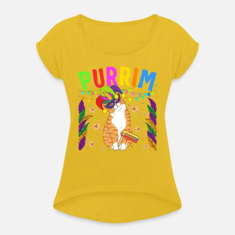 Happy Purim Shirt, Purrim Cat Jester Hat Gragger