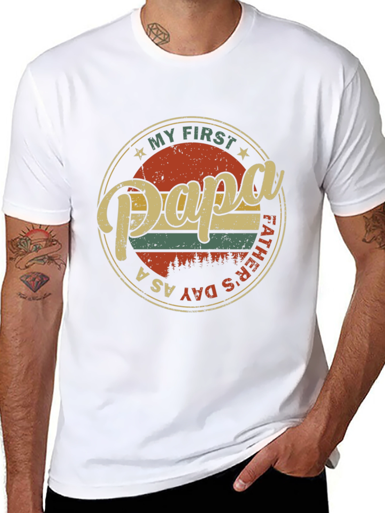 My First Papa T-Shirt - Fathers Day Tee