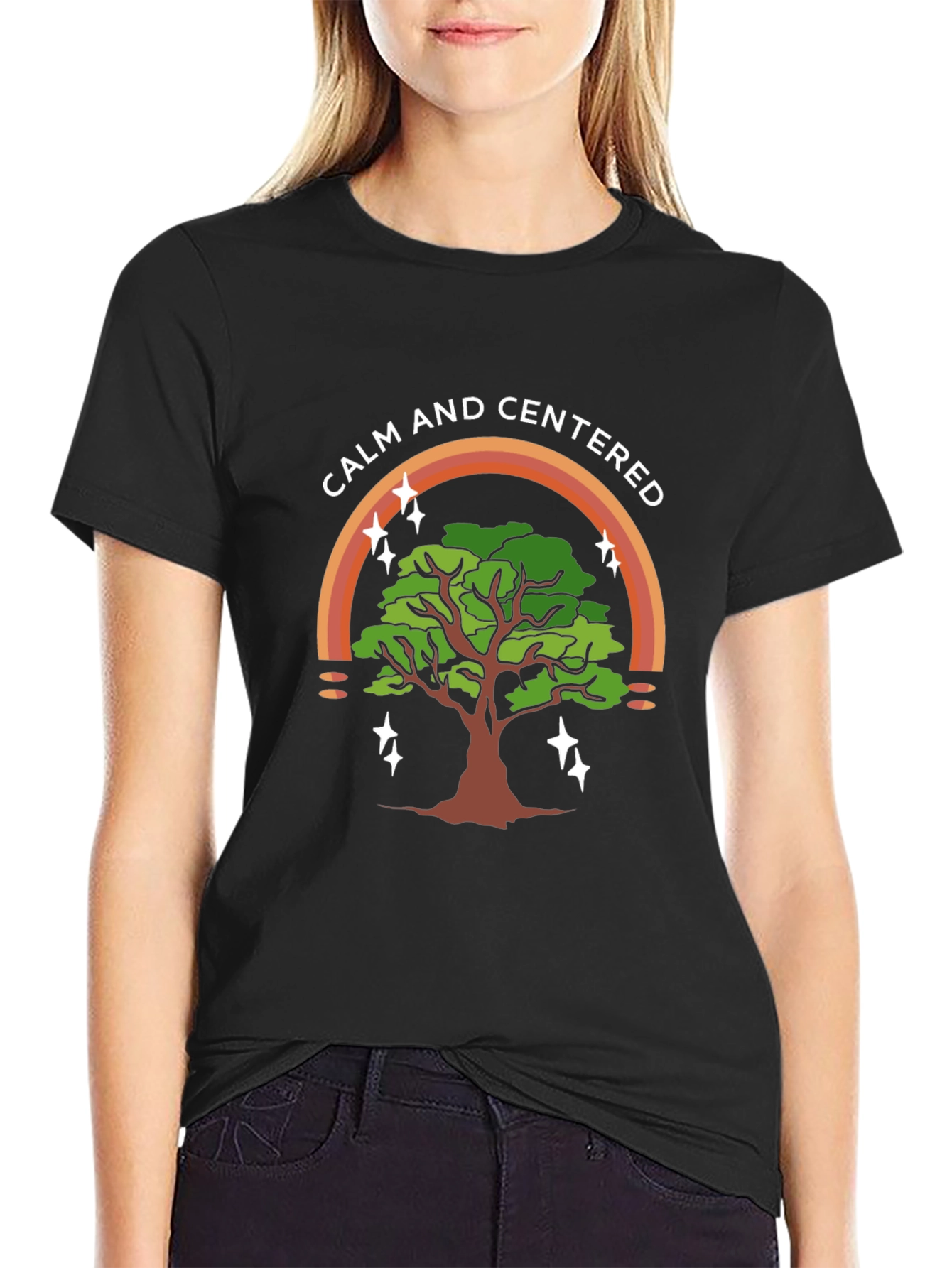 Calm & Centered Tree Graphic Tee